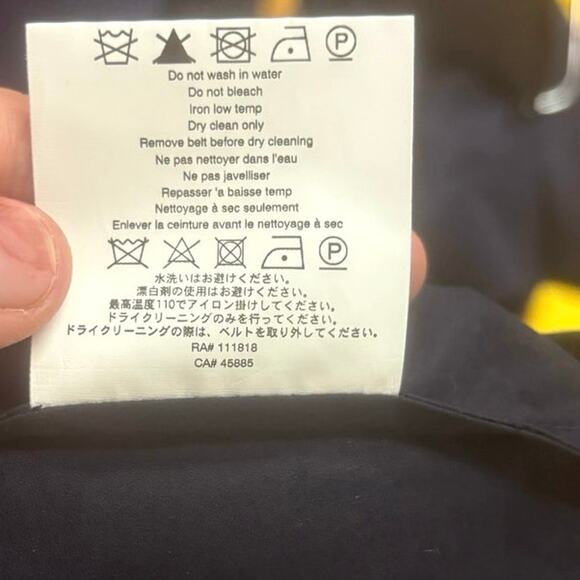 MICHAEL KORS COLLECTION Cotton Poplin Peplum Sleeveless Shirtdress Navy EUC Sz 4 - Picture 8 of 10